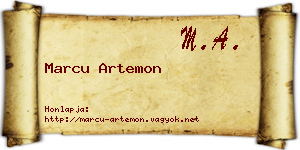 Marcu Artemon névjegykártya